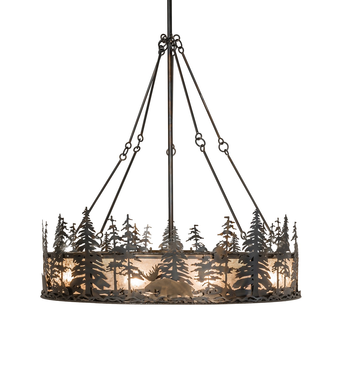 Meyda Tiffany - 241416 - 15 Light Chandel-Air - Wildlife At Dusk - Light Burnished Antique Copper