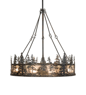 Meyda Tiffany - 241416 - 15 Light Chandel-Air - Wildlife At Dusk - Light Burnished Antique Copper