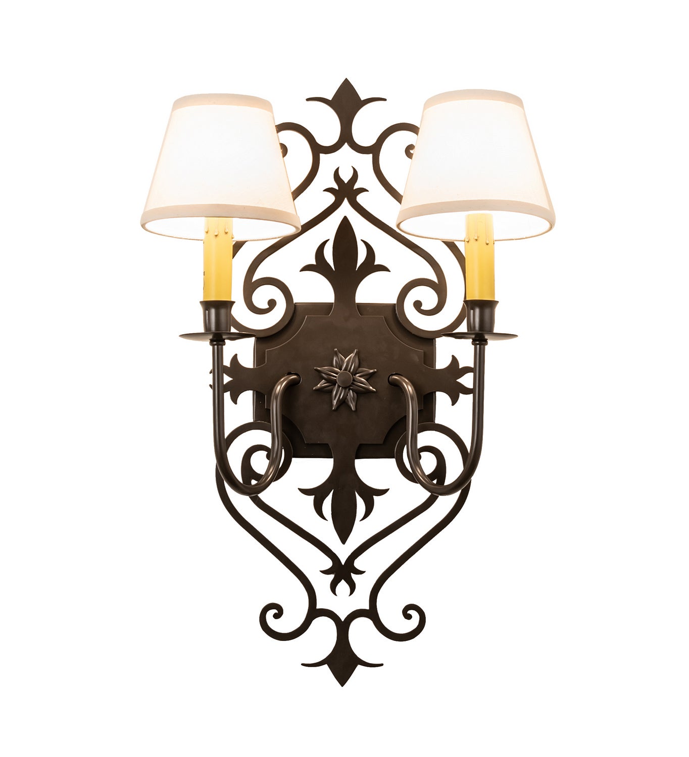 Meyda Tiffany - 241821 - Two Light Wall Sconce - Louisa - Timeless Bronze