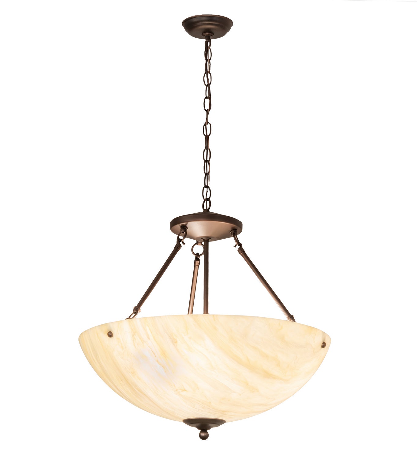 Meyda Tiffany - 242010 - Three Light Pendant - Mahogany Bronze