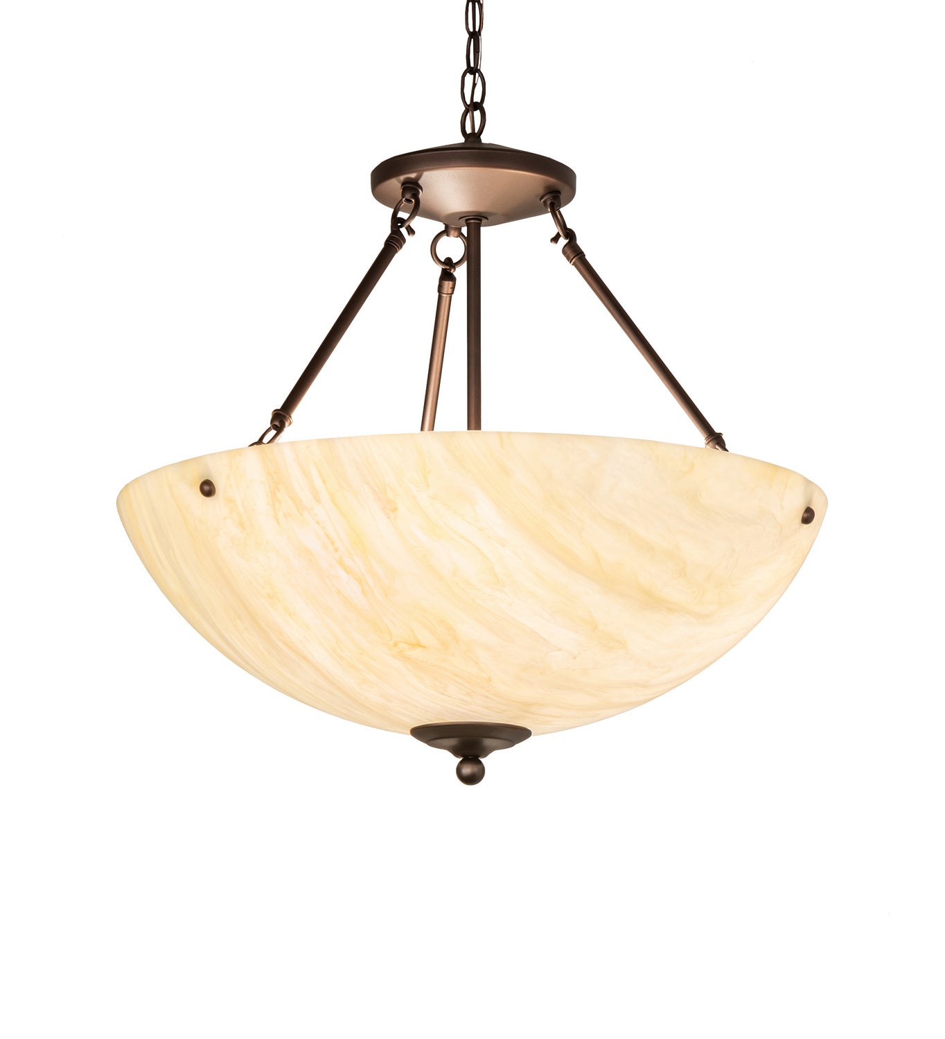 Meyda Tiffany - 242010 - Three Light Pendant - Mahogany Bronze