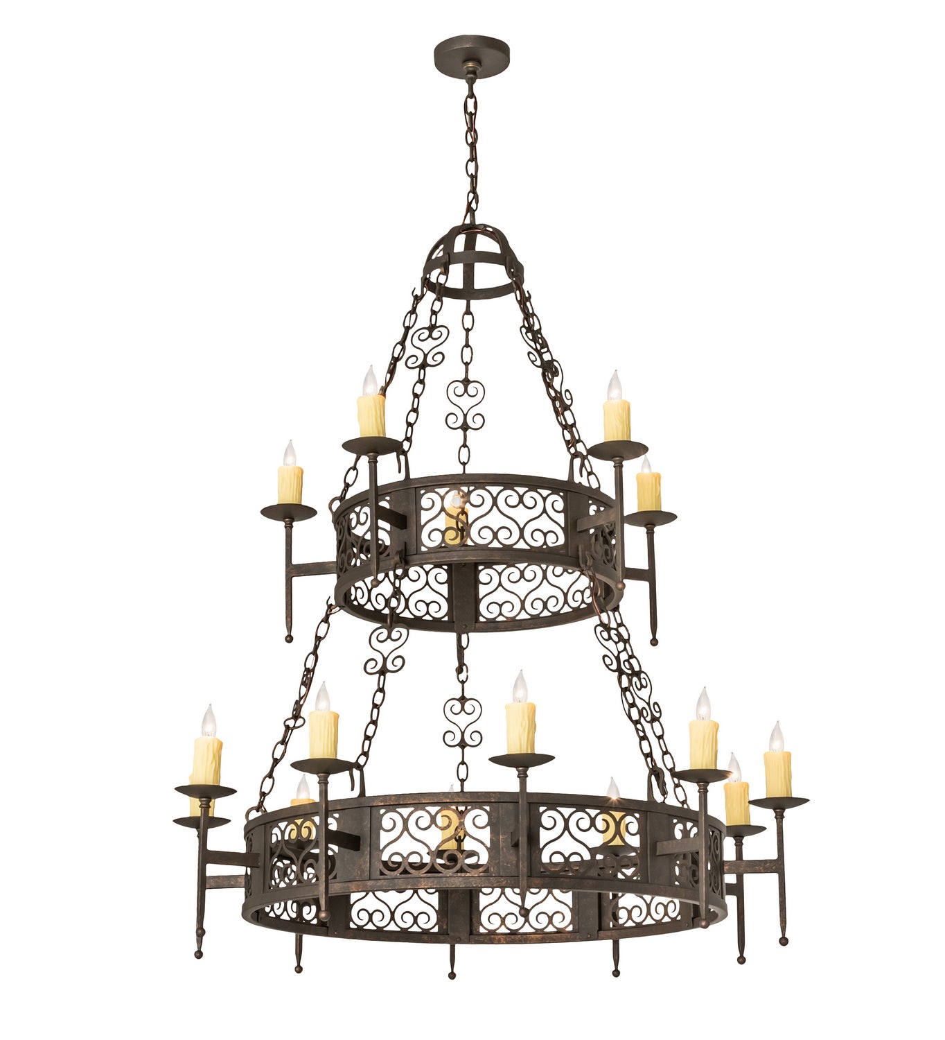 Meyda Tiffany - 242818 - 15 Light Chandelier - Toscano - Gilded Tobacco