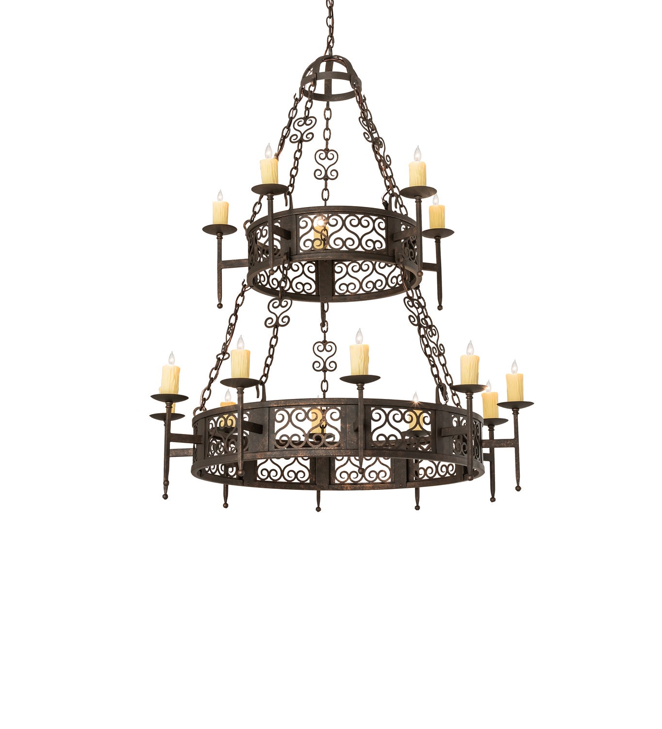 Meyda Tiffany - 242818 - 15 Light Chandelier - Toscano - Gilded Tobacco