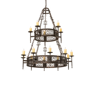 Meyda Tiffany - 242818 - 15 Light Chandelier - Toscano - Gilded Tobacco