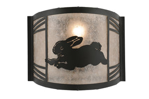 Meyda Tiffany - 243216 - One Light Wall Sconce - Rabbit On The Loose - Textured Black