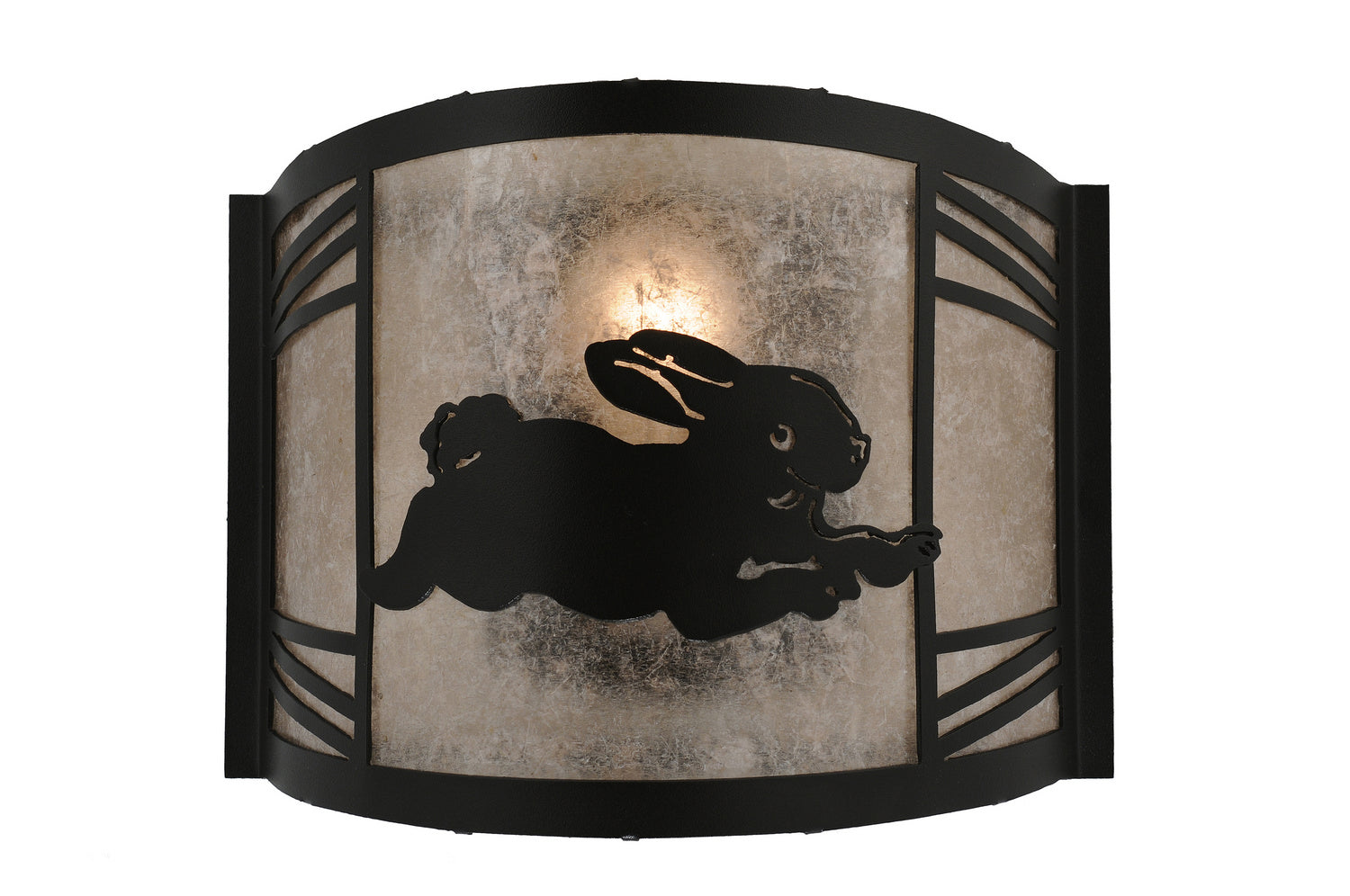 Meyda Tiffany - 243260 - One Light Wall Sconce - Rabbit On The Loose - Textured Black