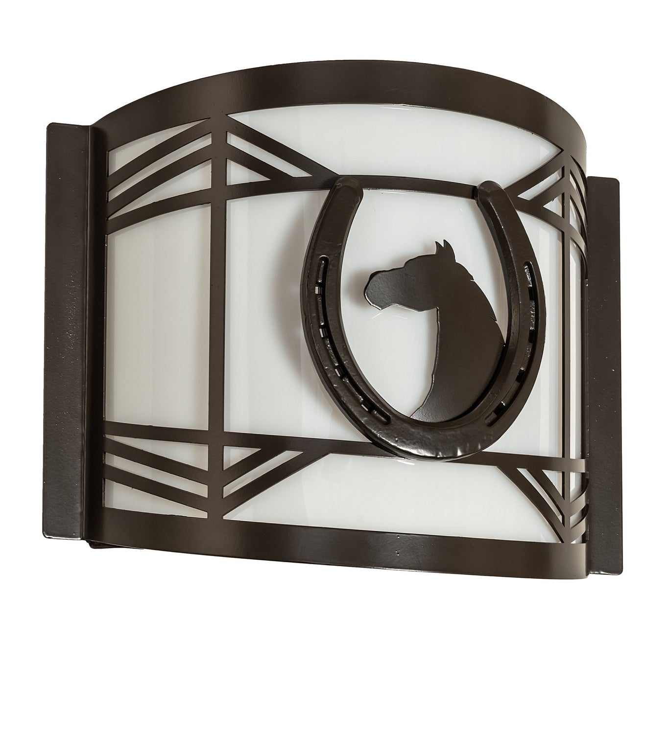 Meyda Tiffany - 243614 - One Light Wall Sconce - Horseshoe - Timeless Bronze