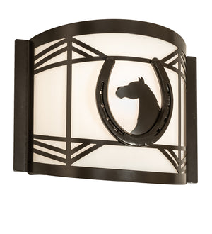 Meyda Tiffany - 243614 - One Light Wall Sconce - Horseshoe - Timeless Bronze