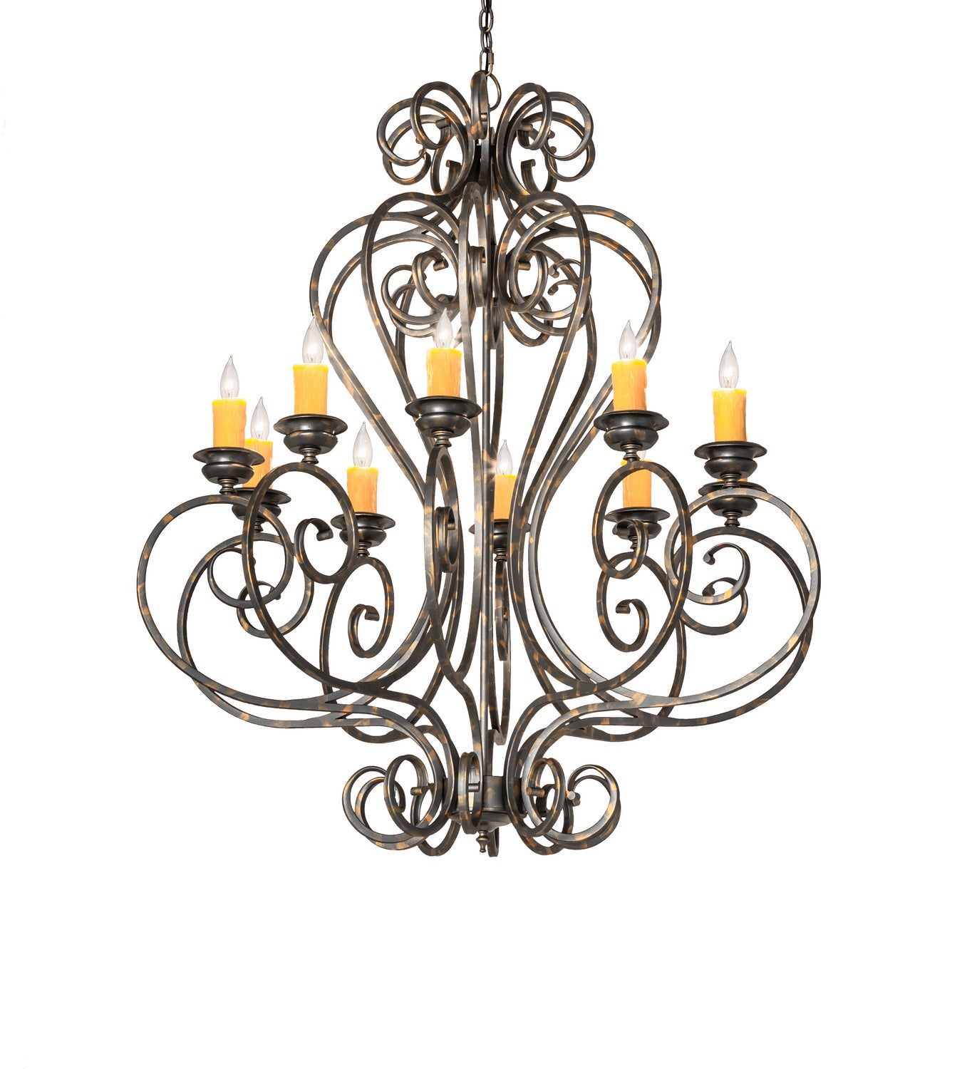 Meyda Tiffany - 243808 - Ten Light Chandelier - Fernando - French Bronze