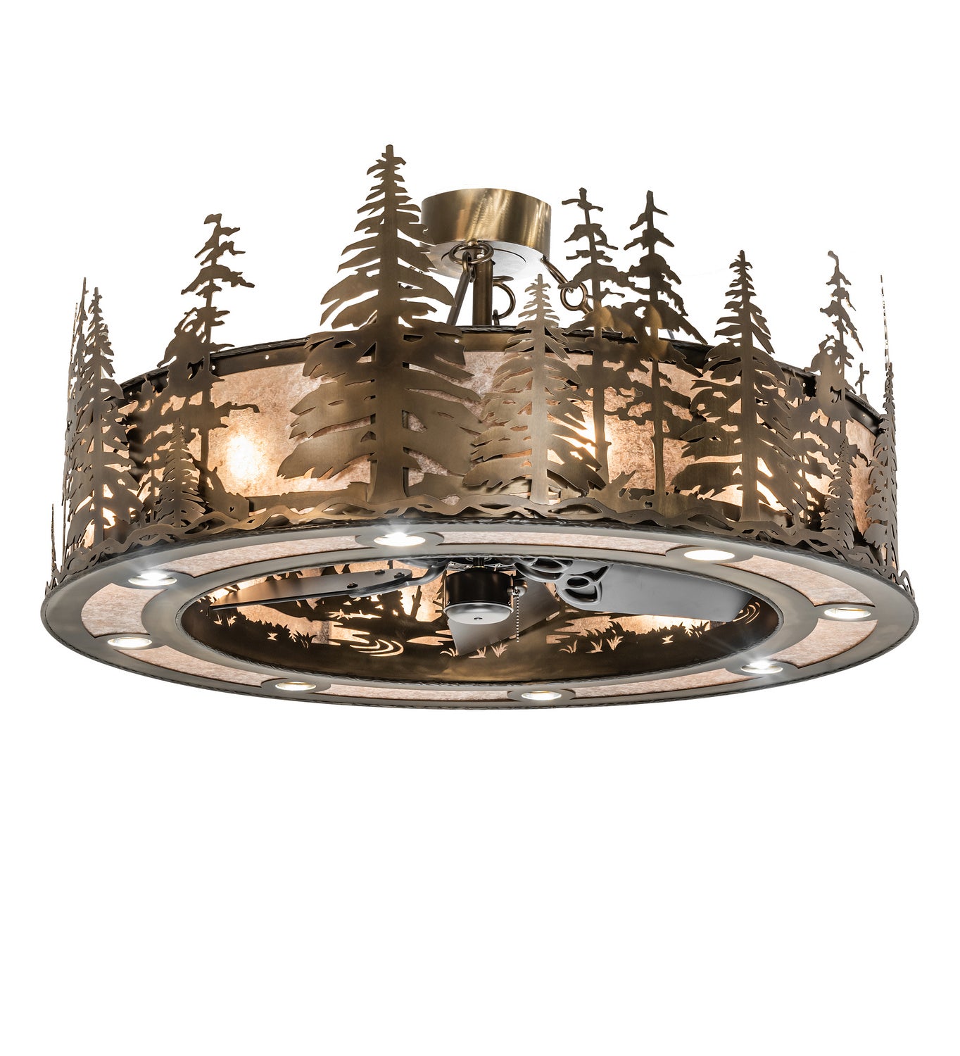 Meyda Tiffany - 243947 - 24 Light Chandel-Air - Tall Pines - Antique Copper