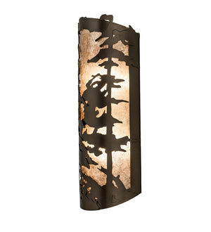 Meyda Tiffany - 244170 - One Light Wall Sconce - Tall Pines - Exterior Oil Rubbed Bronze