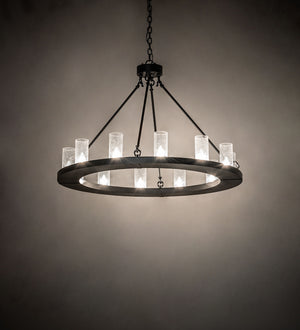 Meyda Tiffany - 244280 - 12 Light Chandelier - Loxley - Textured Black