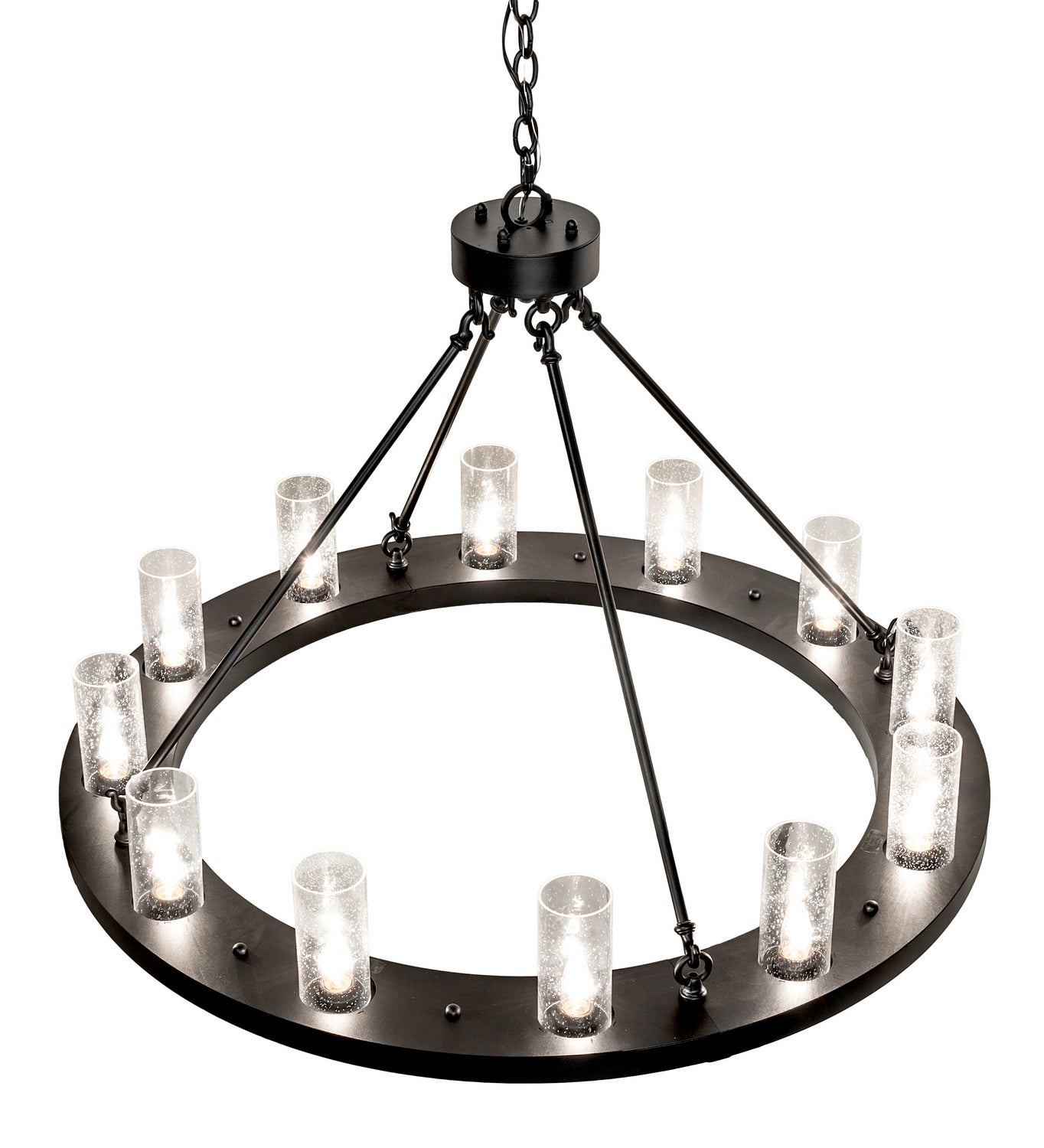 Meyda Tiffany - 244280 - 12 Light Chandelier - Loxley - Textured Black