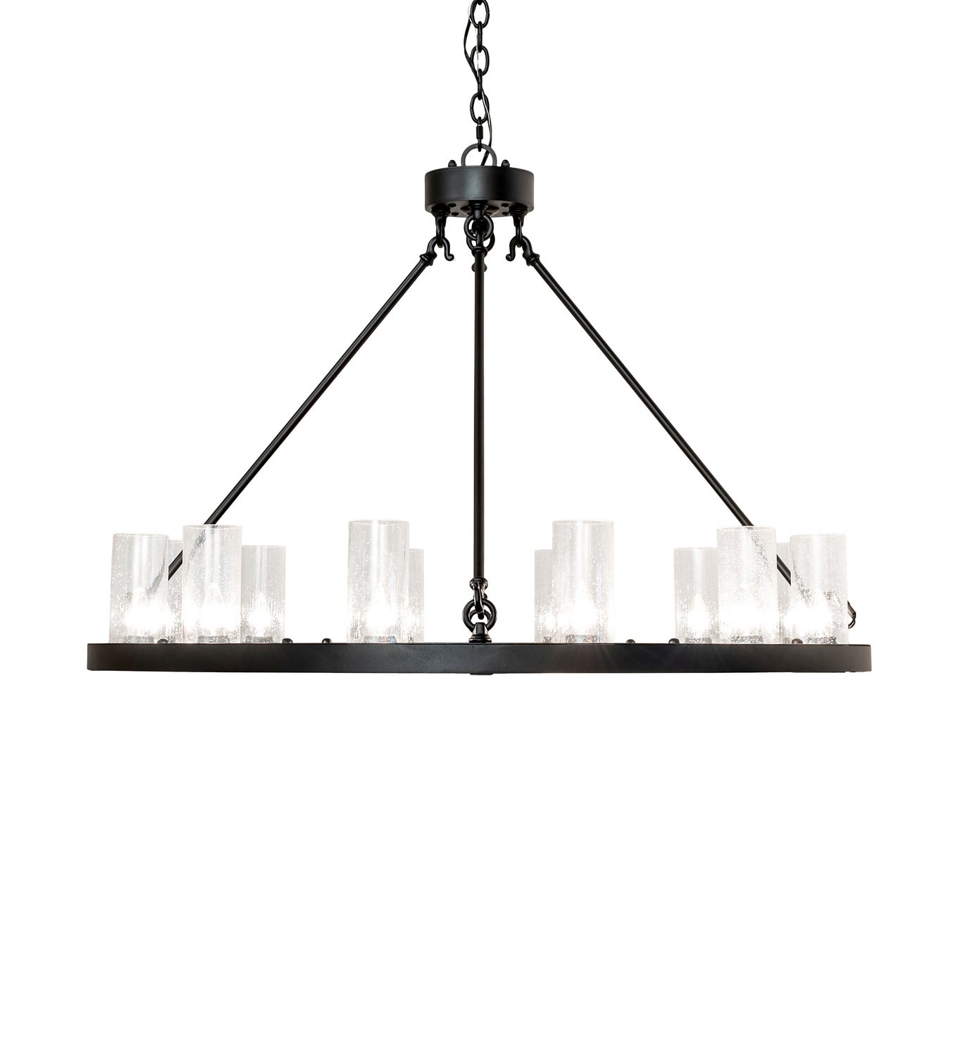 Meyda Tiffany - 244280 - 12 Light Chandelier - Loxley - Textured Black