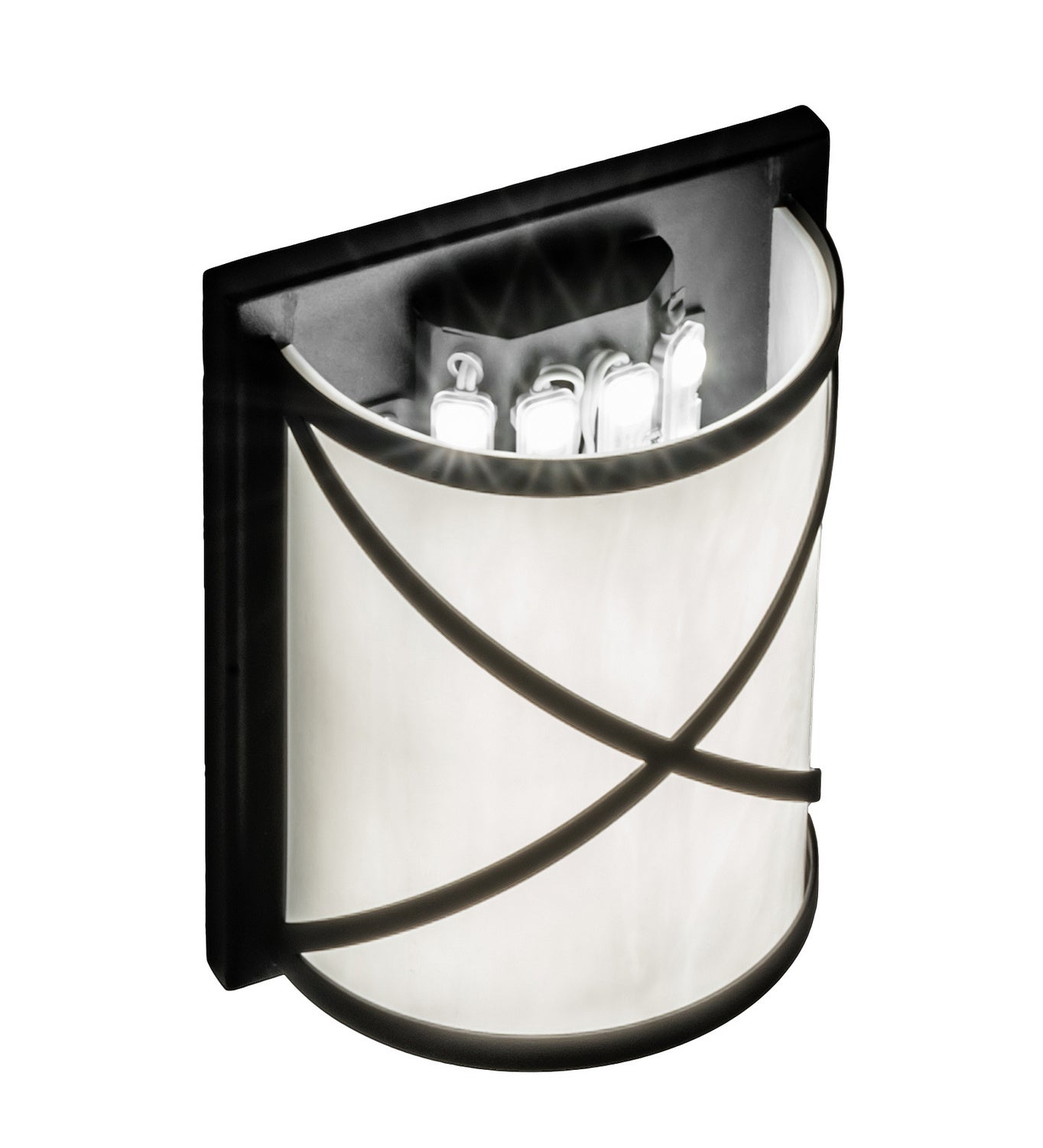 Meyda Tiffany - 244395 - LED Wall Sconce - Whitewing - Fine Textured Black