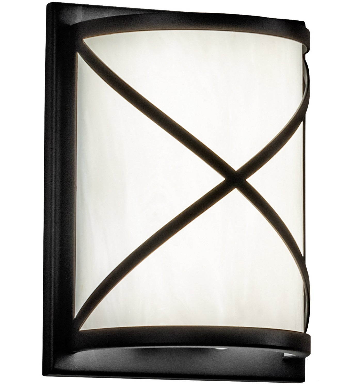 Meyda Tiffany - 244395 - LED Wall Sconce - Whitewing - Fine Textured Black