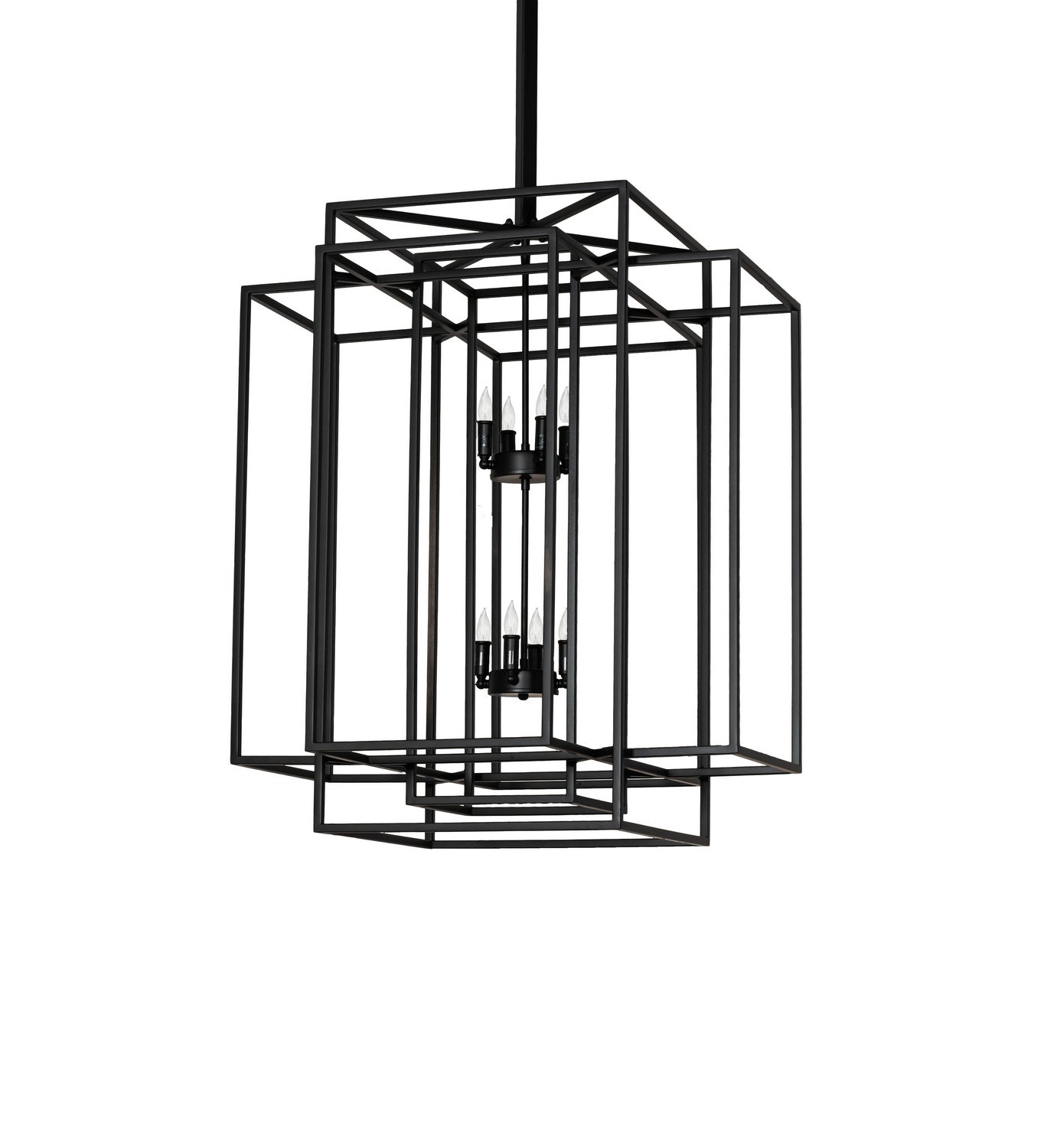 Meyda Tiffany - 244539 - Eight Light Pendant - Kitzi Box - Solar Black