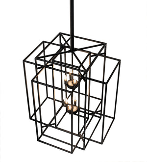 Meyda Tiffany - 244539 - Eight Light Pendant - Kitzi Box - Solar Black