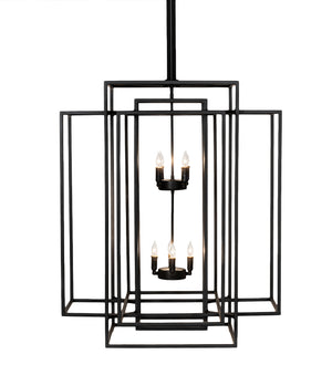 Meyda Tiffany - 244539 - Eight Light Pendant - Kitzi Box - Solar Black