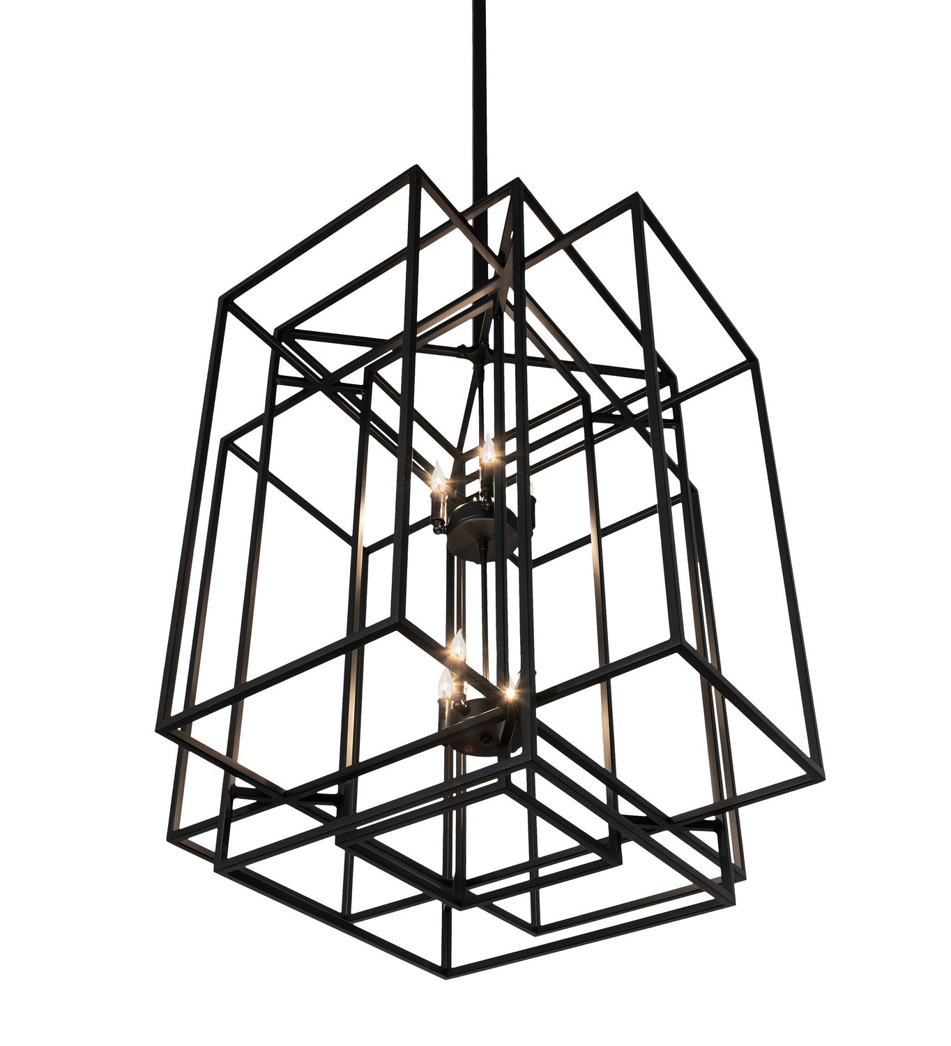 Meyda Tiffany - 244539 - Eight Light Pendant - Kitzi Box - Solar Black