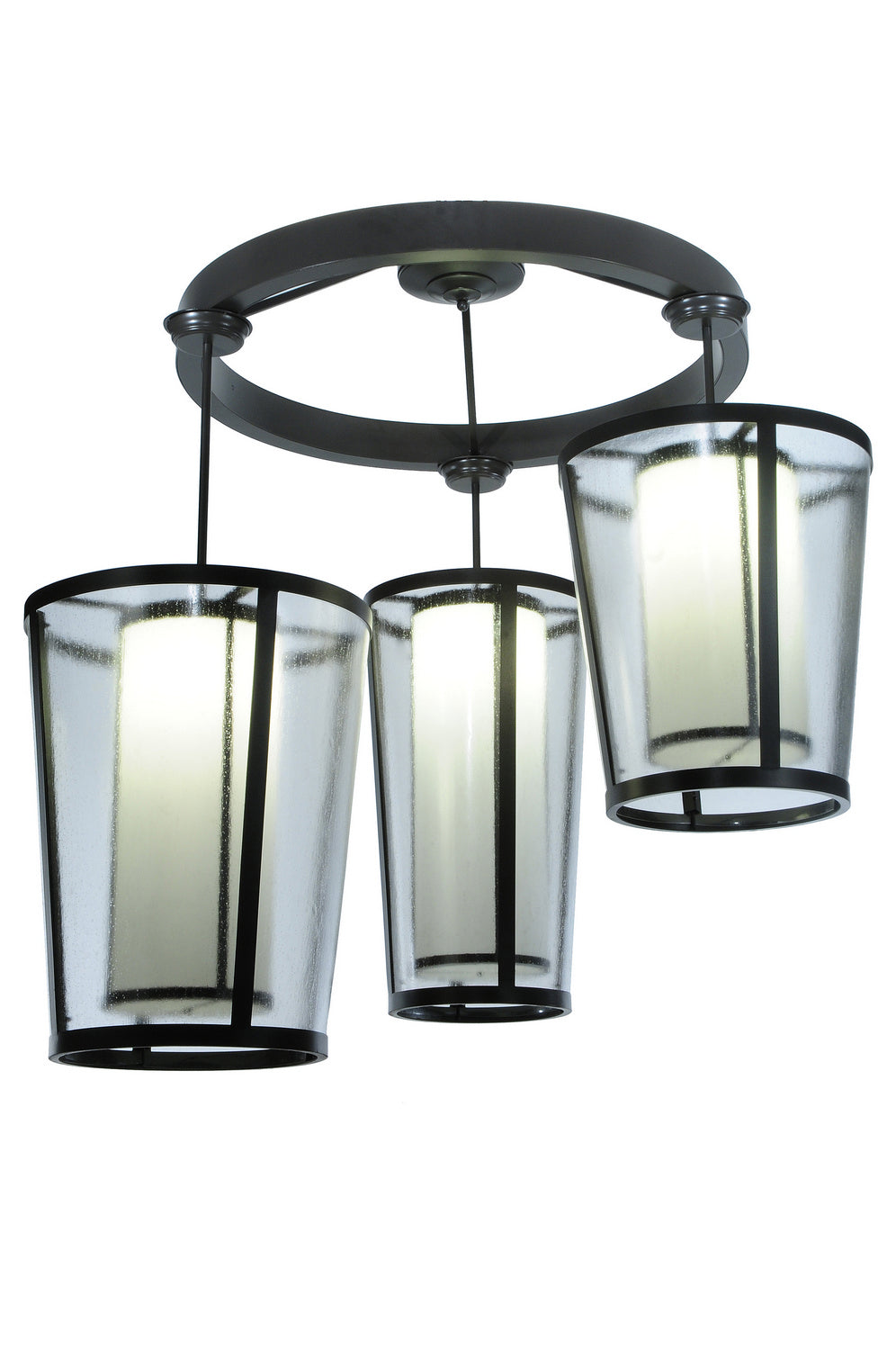 Meyda Tiffany - 244624 - Three Light Pendant - Cilindro - Timeless Bronze