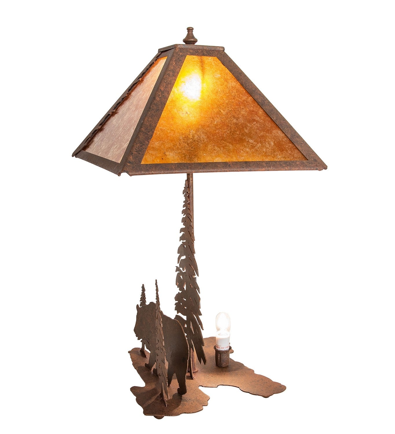 Meyda Tiffany - 244667 - Two Light Table Lamp - Lone Bear - Rust