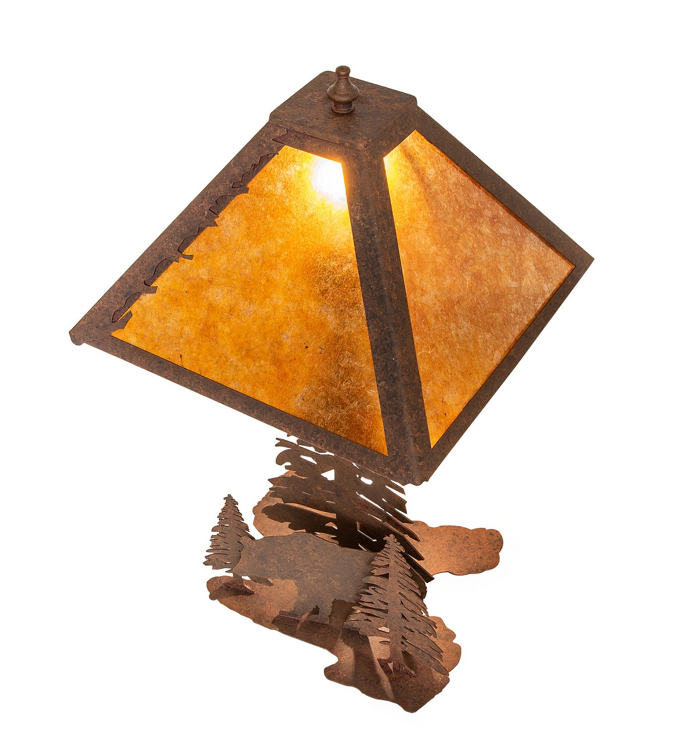 Meyda Tiffany - 244667 - Two Light Table Lamp - Lone Bear - Rust