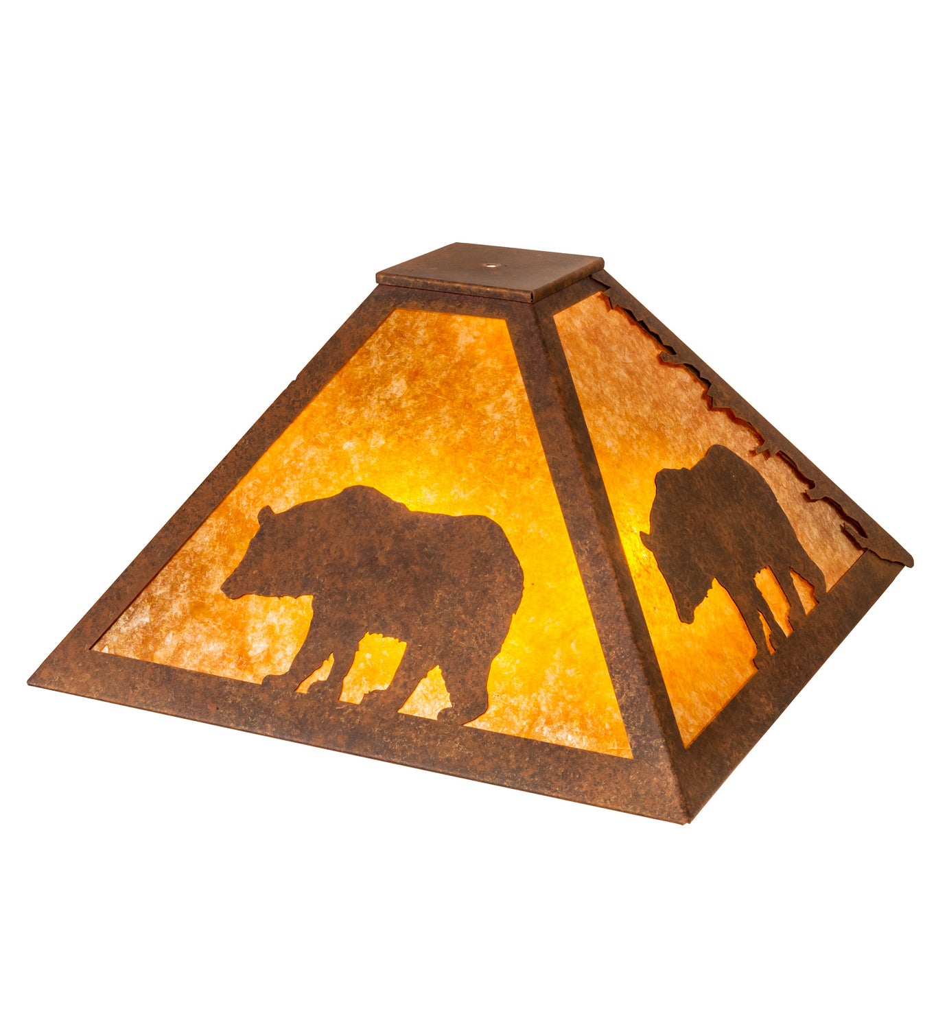 Meyda Tiffany - 244685 - Shade - Lone Bear - Hand Painted Rust