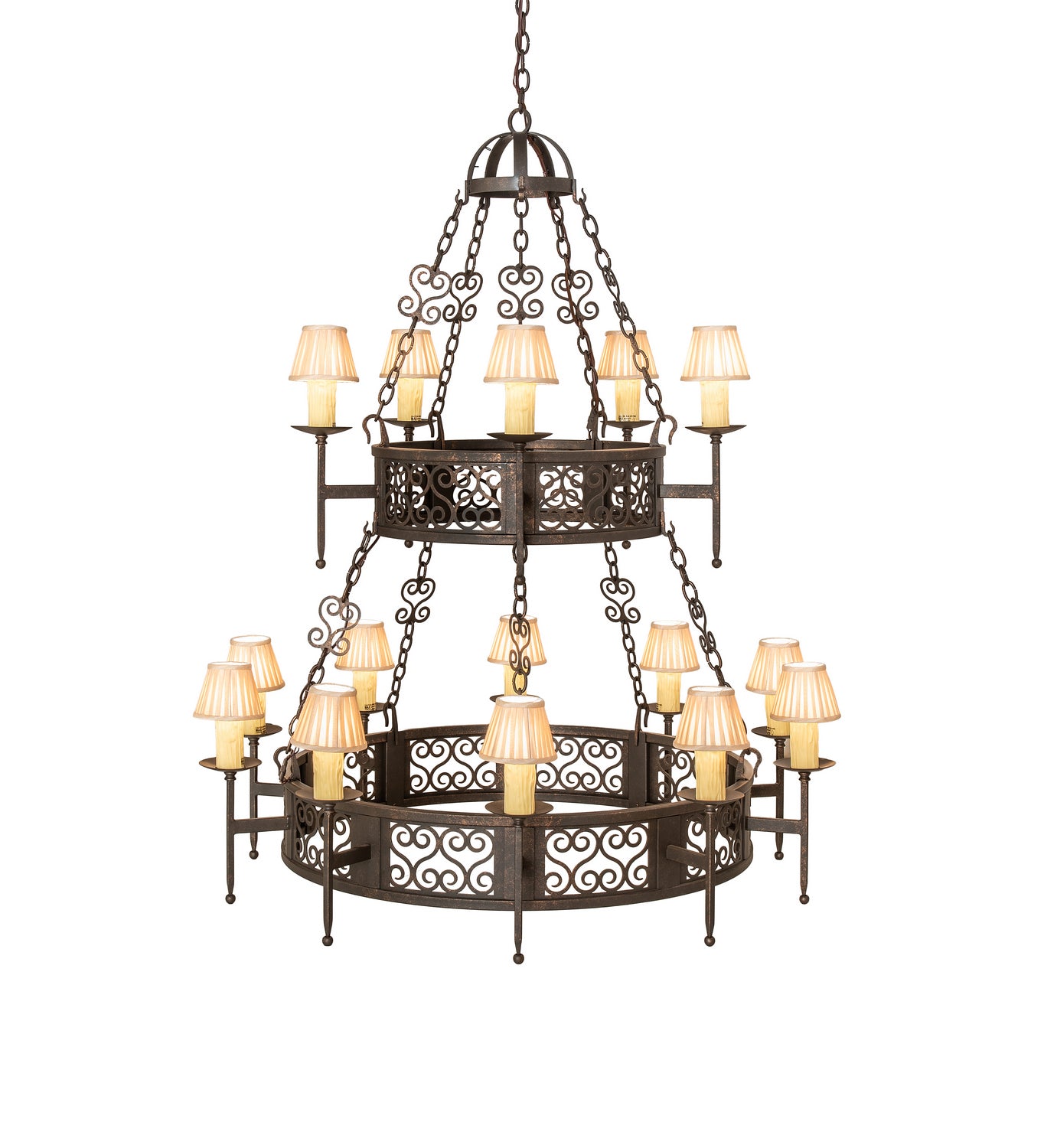 Meyda Tiffany - 244797 - 15 Light Chandelier - Toscano - Gilded Tobacco