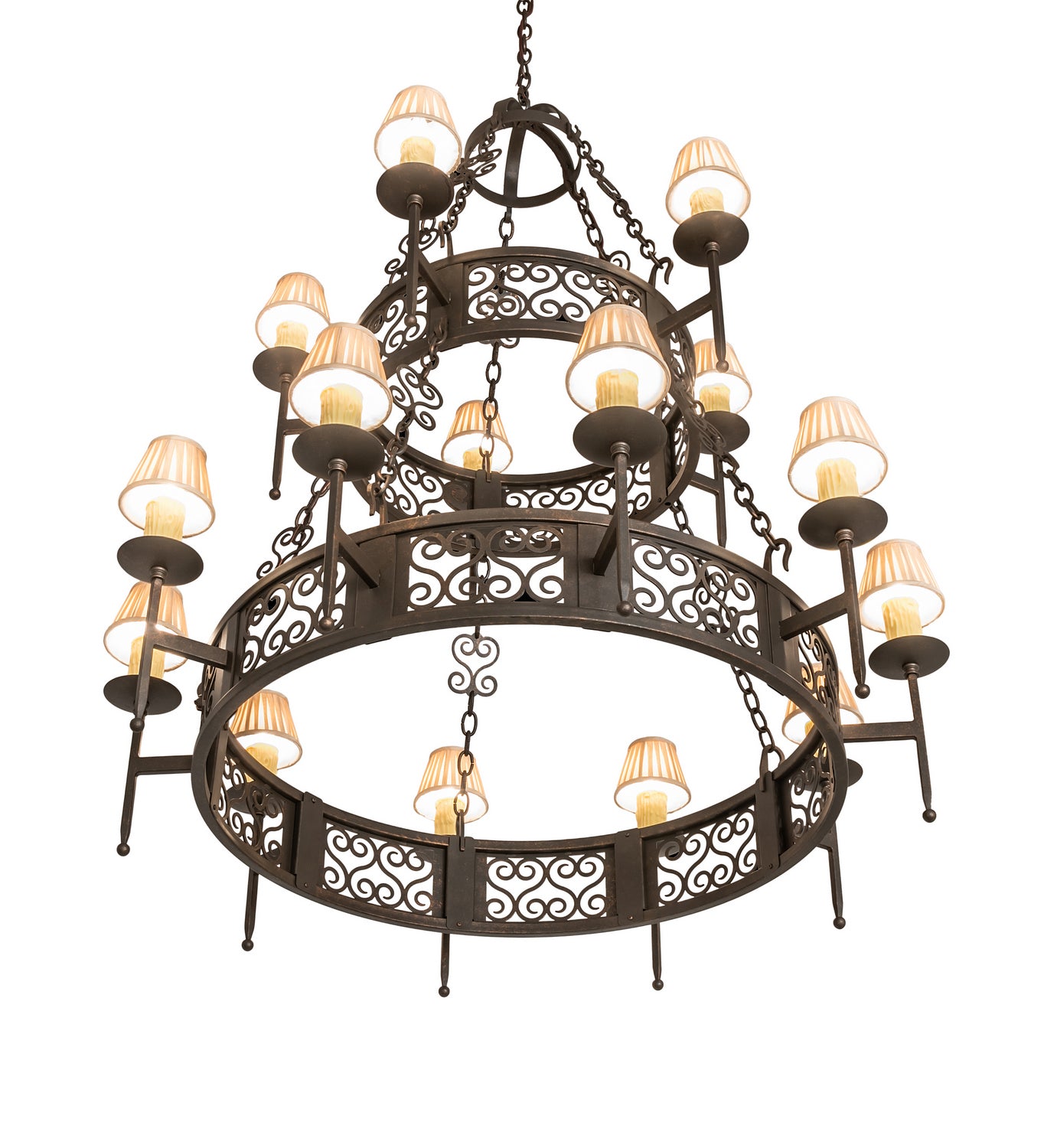 Meyda Tiffany - 244797 - 15 Light Chandelier - Toscano - Gilded Tobacco