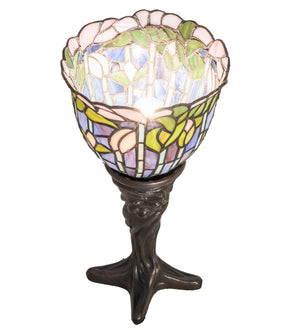 Meyda Tiffany - 244885 - One Light Mini Lamp - Tiffany Flowering Lotus - Mahogany Bronze