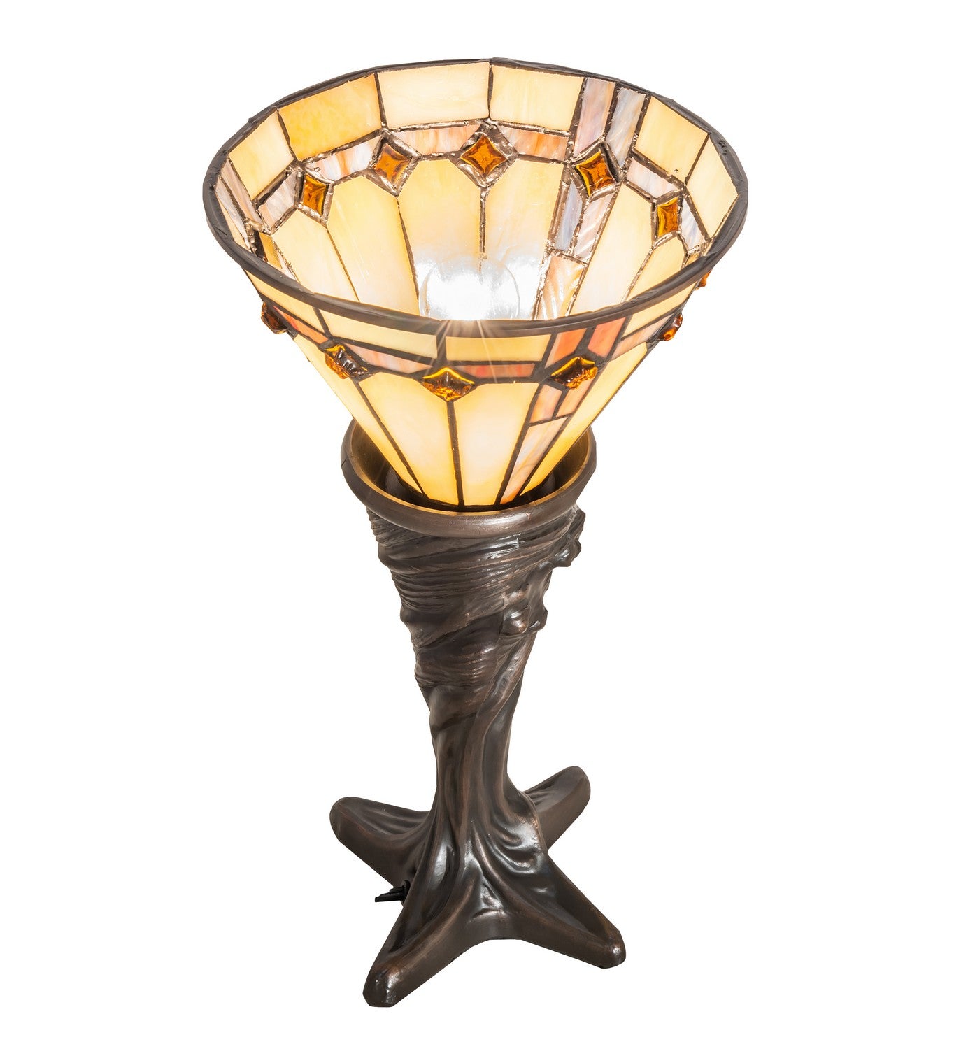 Meyda Tiffany - 244891 - One Light Mini Lamp - Belvidere - Mahogany Bronze