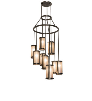 Meyda Tiffany - 245270 - Nine Light Chandelier - Cartier - Exterior Oil Rubbed Bronze