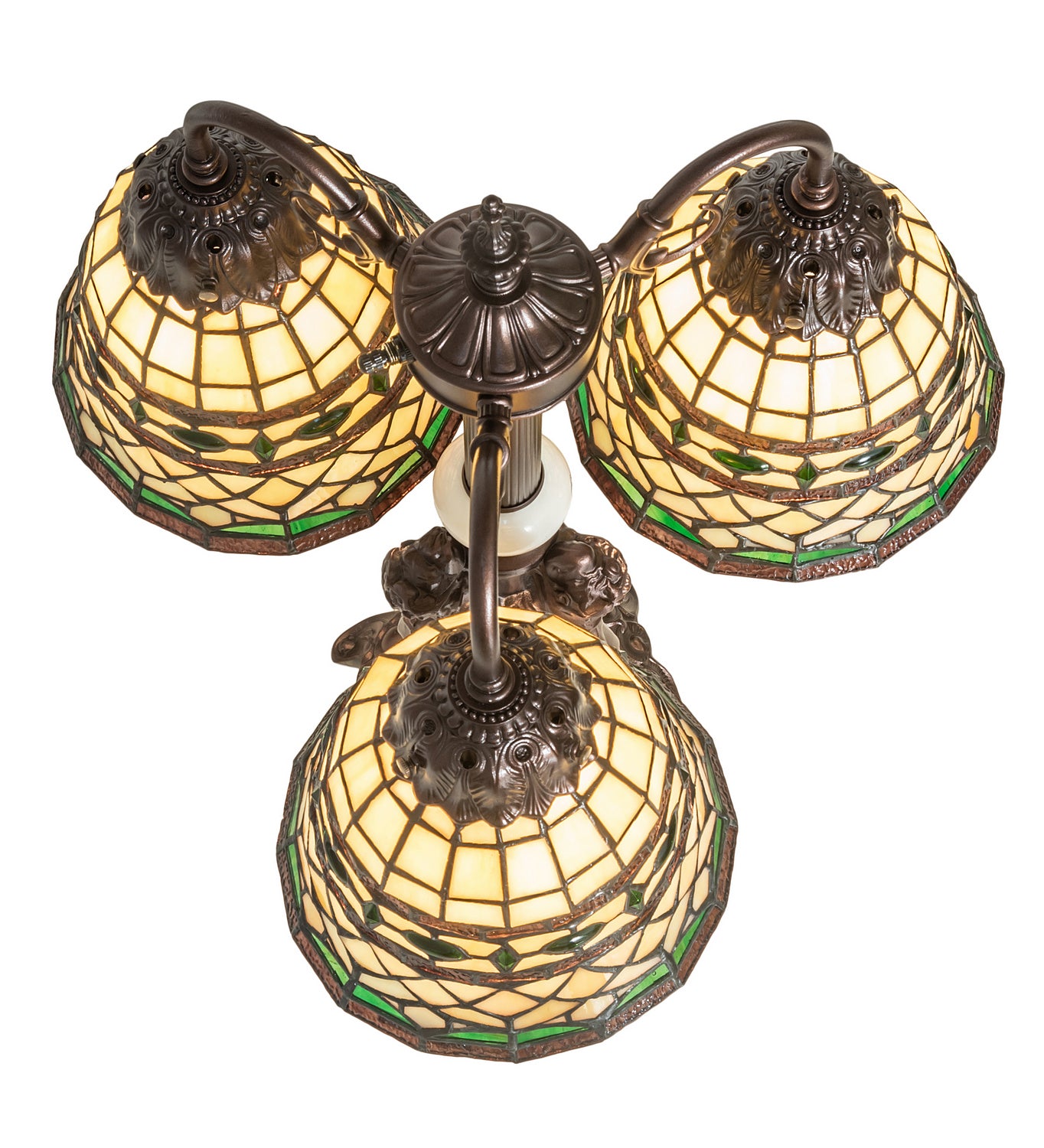 Meyda Tiffany - 245484 - Three Light Table Lamp - Tiffany Roman - Mahogany Bronze