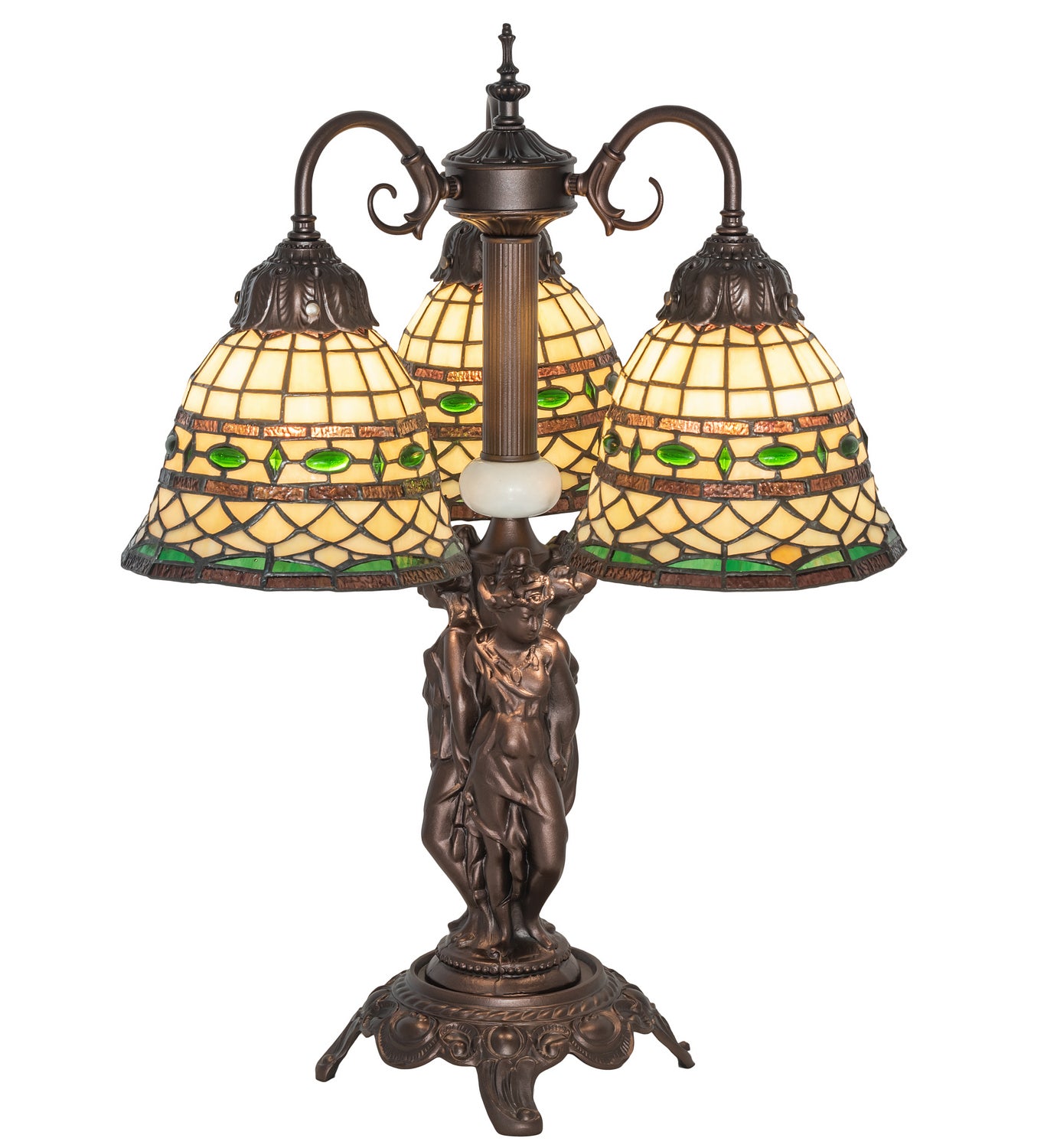 Meyda Tiffany - 245484 - Three Light Table Lamp - Tiffany Roman - Mahogany Bronze