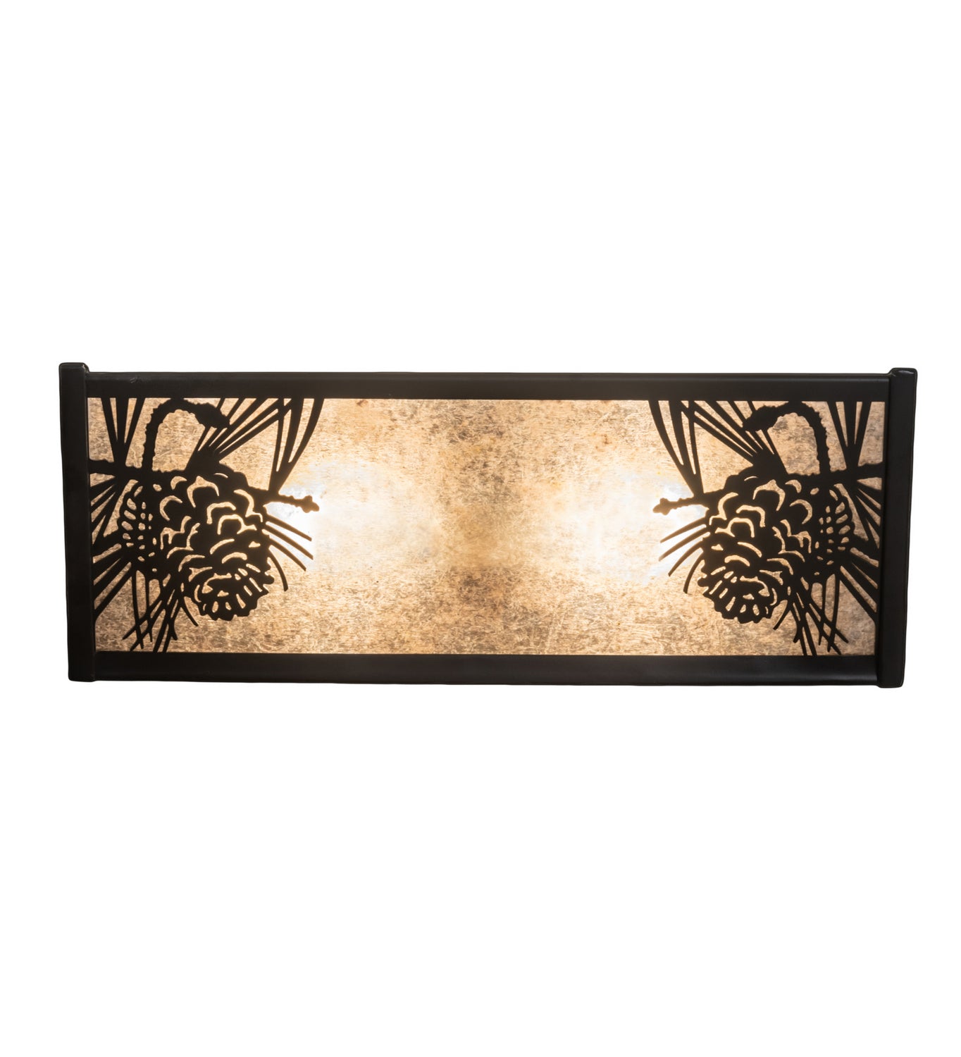 Meyda Tiffany - 245537 - Two Light Vanity - Winter Pine - Solar Black