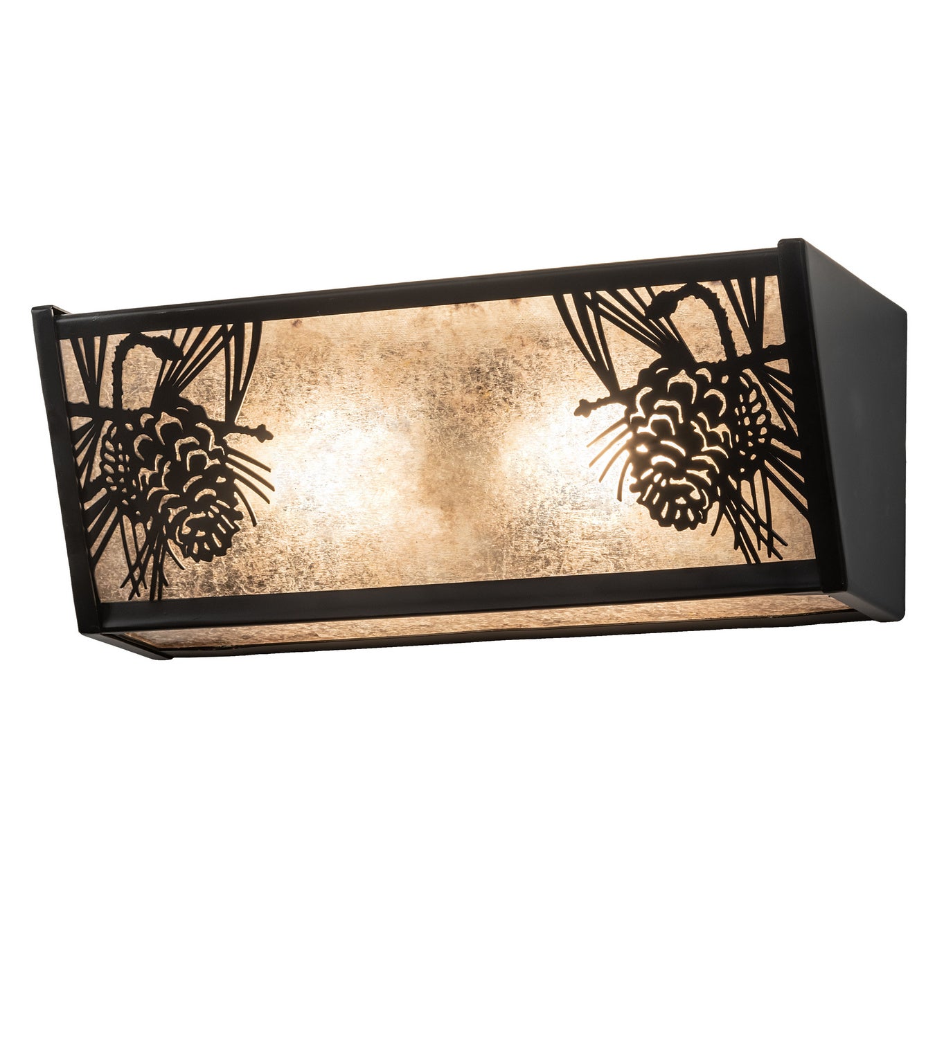 Meyda Tiffany - 245537 - Two Light Vanity - Winter Pine - Solar Black