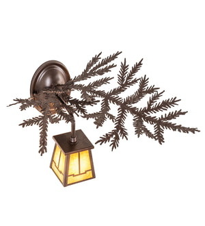 Meyda Tiffany - 245635 - One Light Wall Sconce - Pine Branch - Cafe Noir