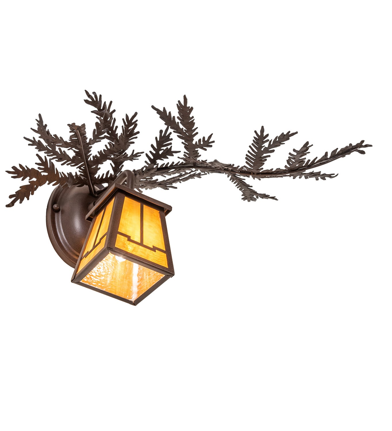 Meyda Tiffany - 245635 - One Light Wall Sconce - Pine Branch - Cafe Noir