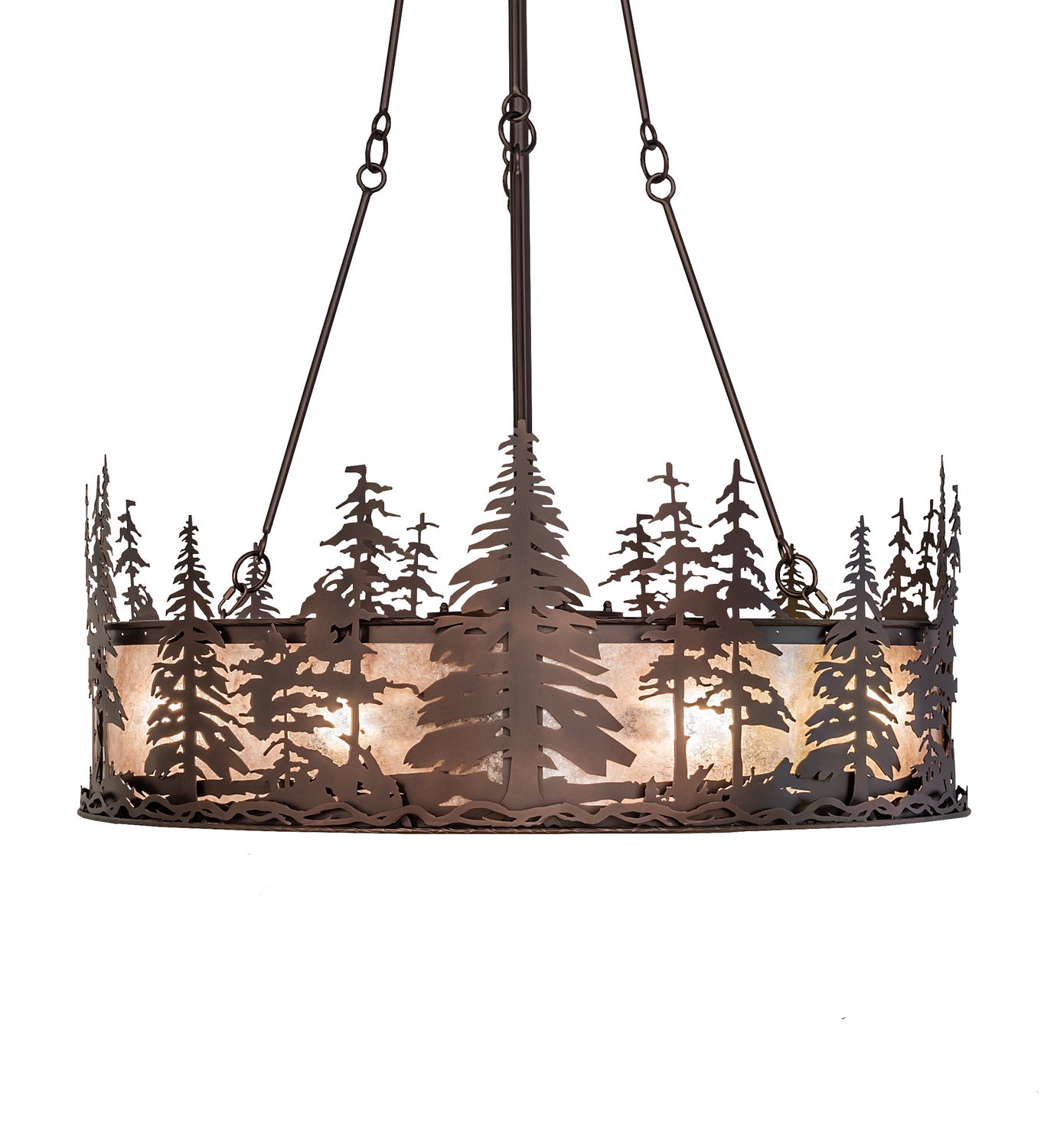 Meyda Tiffany - 246119 - Eight Light Chandel-Air - Tall Pines - Mahogany Bronze