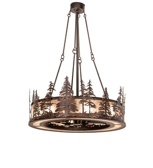 Meyda Tiffany - 246119 - Eight Light Chandel-Air - Tall Pines - Mahogany Bronze