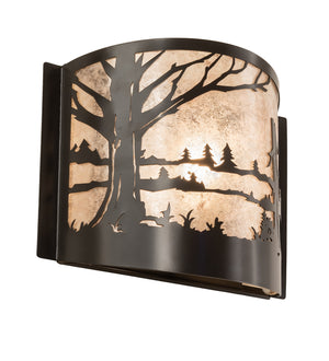 Meyda Tiffany - 246140 - One Light Wall Sconce - Quiet Pond - Timeless Bronze