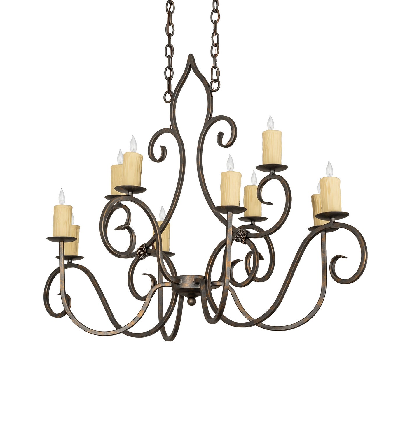 Meyda Tiffany - 247230 - Ten Light Chandelier - Clifton - French Bronze