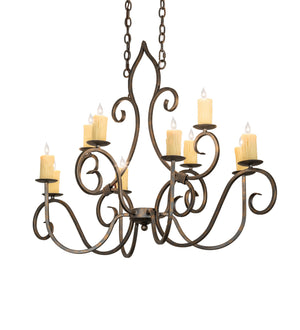 Meyda Tiffany - 247230 - Ten Light Chandelier - Clifton - French Bronze