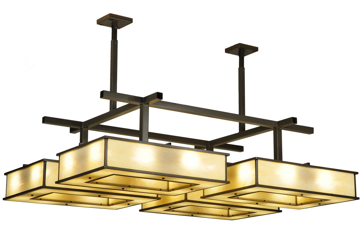 Meyda Tiffany - 247295 - 32 Light Semi-Flushmount - Piazza - Timeless Bronze