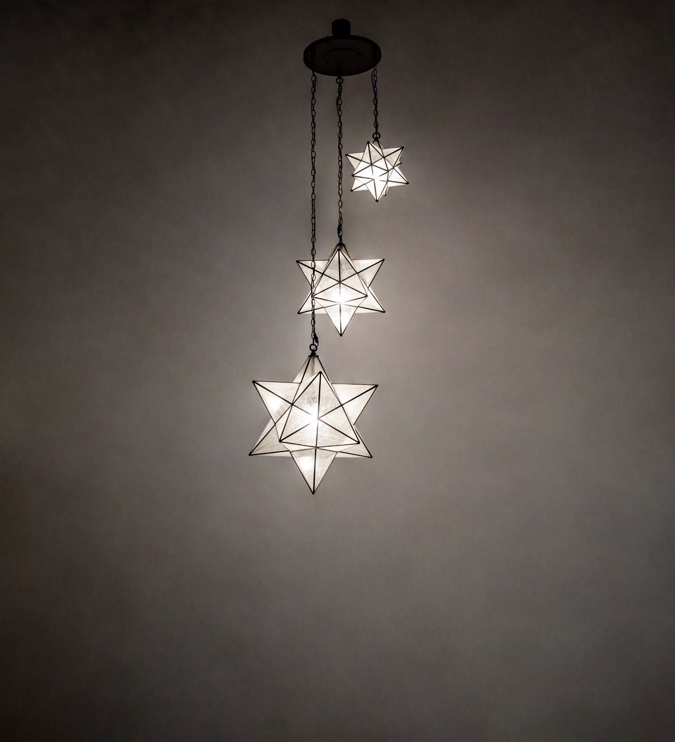 Meyda Tiffany - 247440 - Three Light Pendant - Moravian Star - Oil Rubbed Bronze