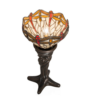 Meyda Tiffany - 247528 - One Light Mini Lamp - Tiffany Hanginghead Dragonfly - Mahogany Bronze