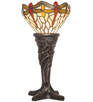 Meyda Tiffany - 247528 - One Light Mini Lamp - Tiffany Hanginghead Dragonfly - Mahogany Bronze