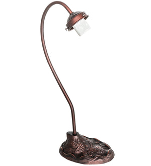 Meyda Tiffany - 247780 - One Light Desk Lamp - Roseborder - Mahogany Bronze