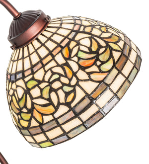 Meyda Tiffany - 247787 - One Light Desk Lamp - Tiffany Turning Leaf - Mahogany Bronze